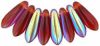 Dagger Beads 3x10mm Siam Ruby, AB [100]