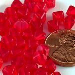 Bicone Beads:6mm Siam Ruby, Matte [50]