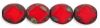 CLOSE OUT:9x8mm Opaque Red Picasso Polished Diamond Beads [20]