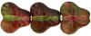 Czech Glass 9mm Berry Leaf Beads:Peach Pear [50]