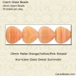 Heart Beads 10mm:Sweet Surrender, Matte [25]