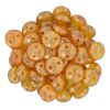 Lentil 2-Hole 6mm Beads, Sandalwood Halo [50]