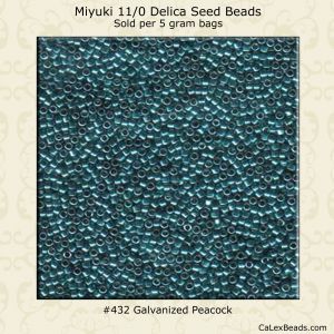 Delica 11/0:0432 Peacock, Galvanized [5g]