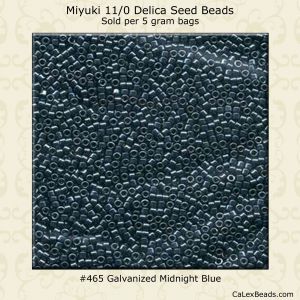 Delica 11/0:0465 Midnight Blue, Galvanized [5g]