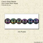 Melon Beads 5mm:Purple, Iris [50]