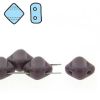 Silky Beads 6mm 2-Hole:Purple, Opaque [40]