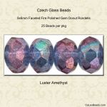 Gem Donut 9x6mm:Amethyst, Luster [25]