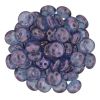 Lentil 2-Hole 6mm Beads, Amethyst Luster [50]