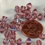 Bicone Beads:6mm Light Amethyst, AB [50]
