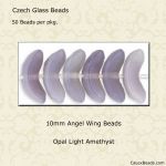 Angel Wing Beads:10mm Light Amethyst, Opal [50]