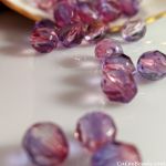 Fire Polished Bead:8mm Tanzanite/Fuchsia [25]