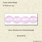 Fire Polished Beads:4mm Alexandrite [50]