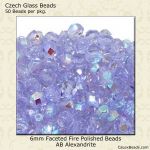 Fire Polished Beads:6mm Alexandrite, AB [50]