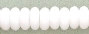 Czech Glass 4mm Rondell Beads:Opaque White [100]