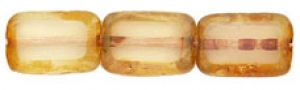 8x12mm Table Cut Rectangle Beads:Opal White Picasso [ea]