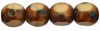 Fire Polished 6mm Antique Style Triangle Beads:Opaque Beige [25]