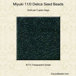 Delica 11/0:0713 Green, Transparent [5g]