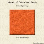Delica 11/0:0722 Orange, Opaque [5g]
