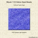 Delica 11/0:0730 Light Sapphire, Opaque [5g]