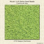 Delica 11/0:0733 Chartreuse, Opaque [5g]