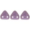 Czech Glass 6mm 2-Hole CzechMate Triangle Beads:Metallic Suede Pink [10g]