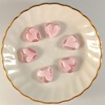 Heart Table Cut Beads 15mm:Pink/Crystal [6]
