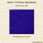 Delica 11/0:0756 Royal Blue, Matte Opaque [5g]