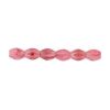 Czech Glass 5x3mm Pinched Oval Beads:Raspberry Cream [50]