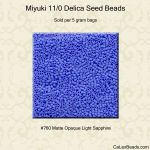 Delica 11/0:0760 Light Sapphire, Matte Opaque [5g]