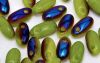 Rizo Beads, 2.5x6mm:Yellow Opal Blue Iris [10g]