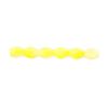Czech Glass 5x3mm Pinched Oval Beads:Lemon/White [50]