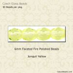 Fire Polished Beads:6mm Jonquil [50]