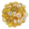 Lentil 2-Hole 6mm Beads, Lemon Celsian [50]