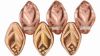 Czech Glass 7x12mm Leaf Beads:Apollo Gold [25]