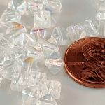 Bicone Beads:6mm Crystal, AB [50]