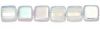 CzechMate 2-Hole Tile Beads 6mm:Crystal, AB [50]