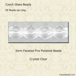 Fire Polished Beads:3mm Crystal [50]