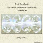 Gem Donut 7x5mm:Crystal, AB [25]