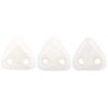 Czech Glass 6mm 2-Hole CzechMate Triangle Beads:Luster Opaque White [10g]