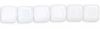 CzechMate 2-Hole Tile Beads 6mm:White, Opaque [50]