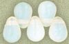 Czech Glass 6x4mm Teardrop Beads:Opal White [100]