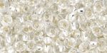 CLOSE OUT:3mm Toho Magatama Beads, Silver Lined Crystal [8g]