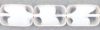 8x12mm Table Cut Rectangle Beads:Crystal/White [ea]