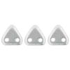 Czech Glass 6mm 2-Hole CzechMate Triangle Beads:Silver [10g]