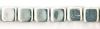 Czech Glass 6mm Flat Square Beads:Metallic Silver [50]