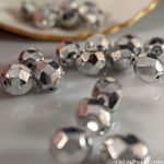 Fire Polished Bead:8mm Silver [25]