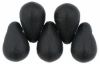 Czech Glass 6x4mm Teardrop Beads:Matte Jet [100]