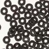 O Beads 3.8x1mm:Jet, Opaque [8g]