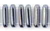Czech Glass 15x5mm Two Hole Bar Beads:Hematite [25]