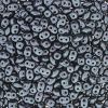 SuperDuo Beads, 2.5x5mm Dark Grey/Hematite Pastel [10g]